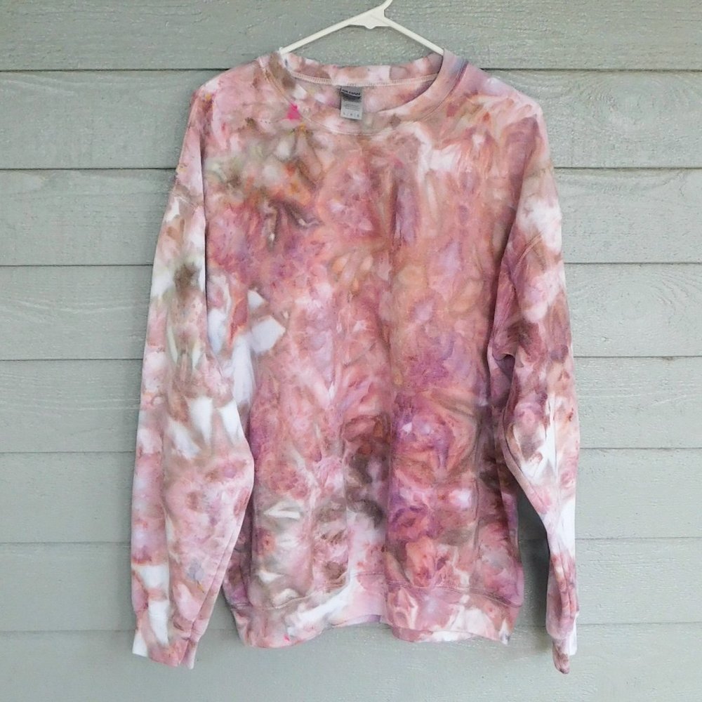 Handmade Brown & Plum Tie Dye Sweatshirt - L - New